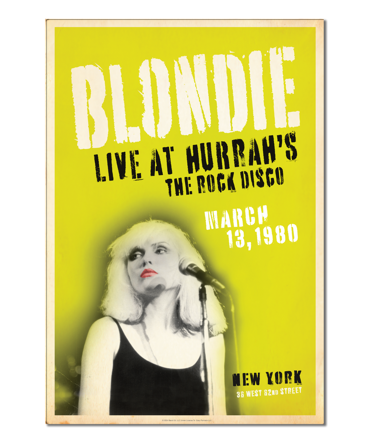 Blondie Live at Hurrahs NYC, 1980 Print (Original Design)