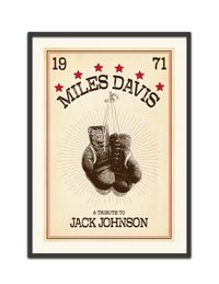 Miles Davis,  A Tribute to Jack Johnson, 1971, Fine Art Framed