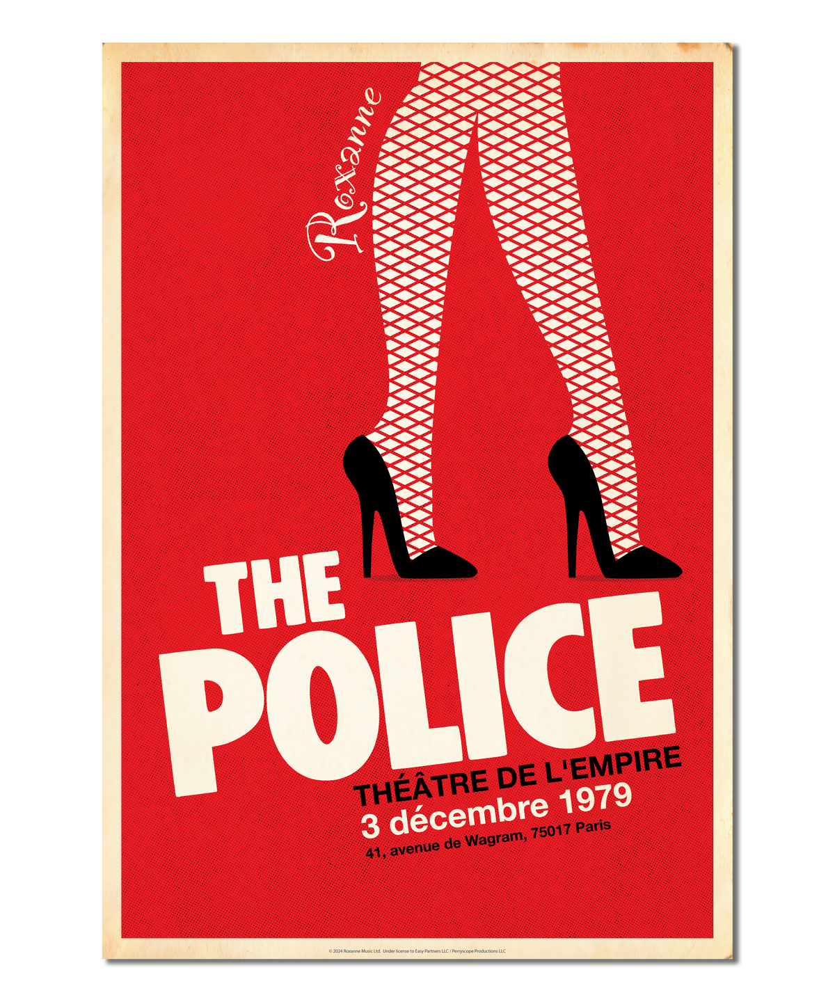 The Police Live in Paris, Roxanne Print (Original Design)
