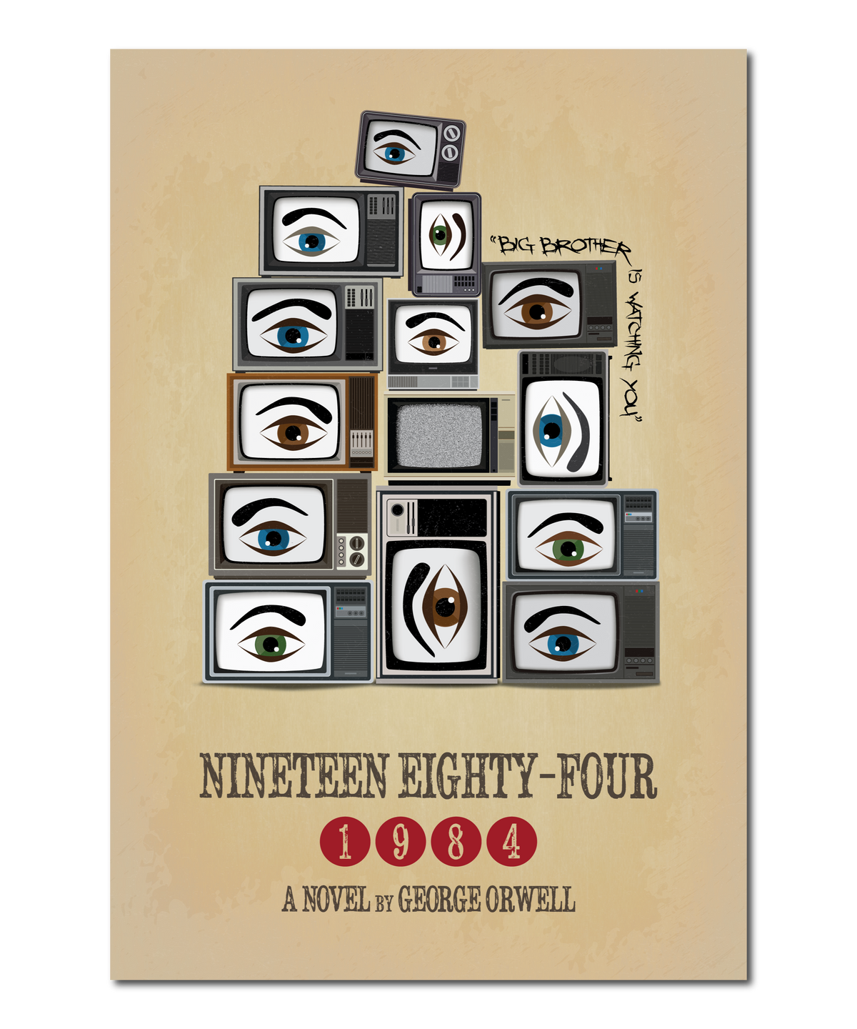 Original Print Reinterpretation of the classic George Orwell novel, "1984”