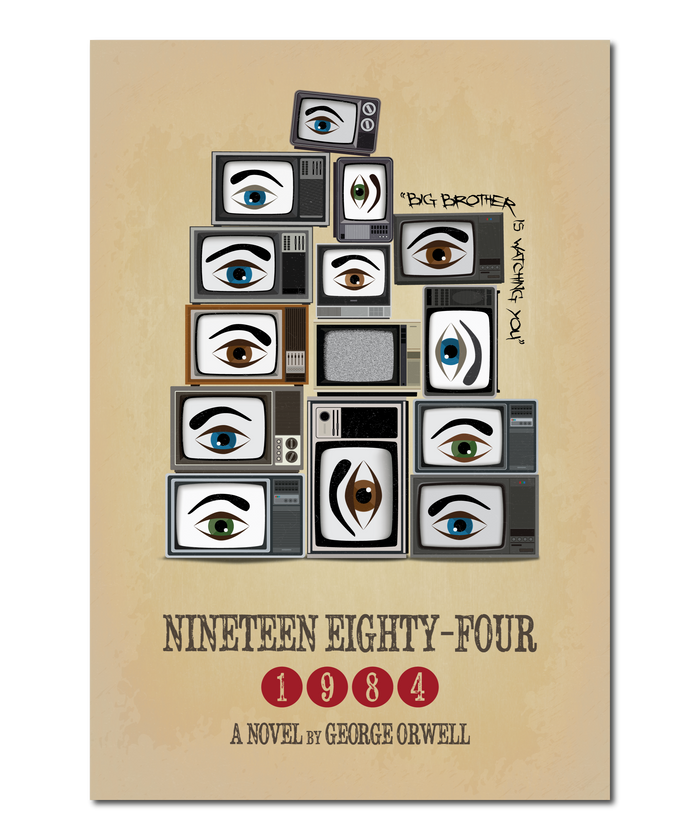 Original Print Reinterpretation of the classic George Orwell novel, "1984”