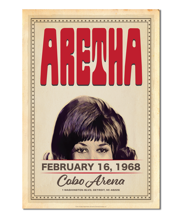 Aretha Franklin Live at Cobo Hall Print