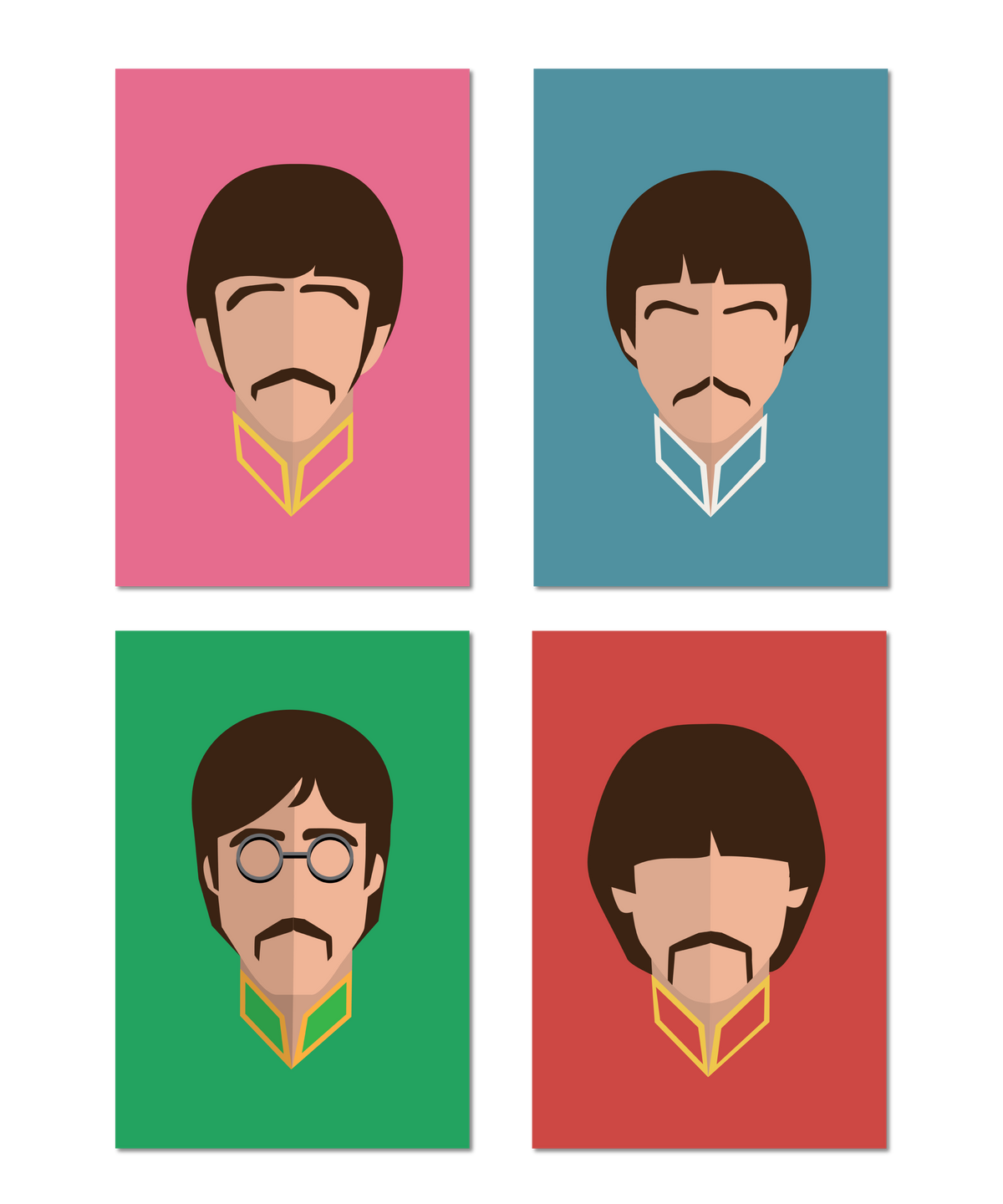 British Rock Original Icon Four (4) Print Set