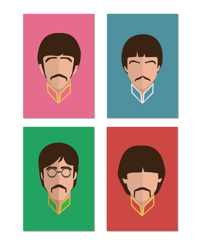 British Rock Original Icon Four (4) Print Set