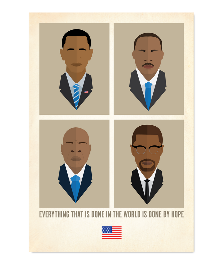 Black History Male Icons Original Print