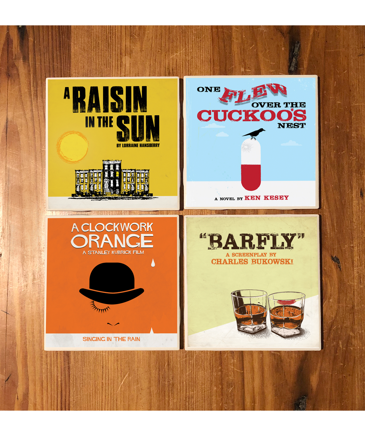 From Books to Film Ceramic Coaster Set