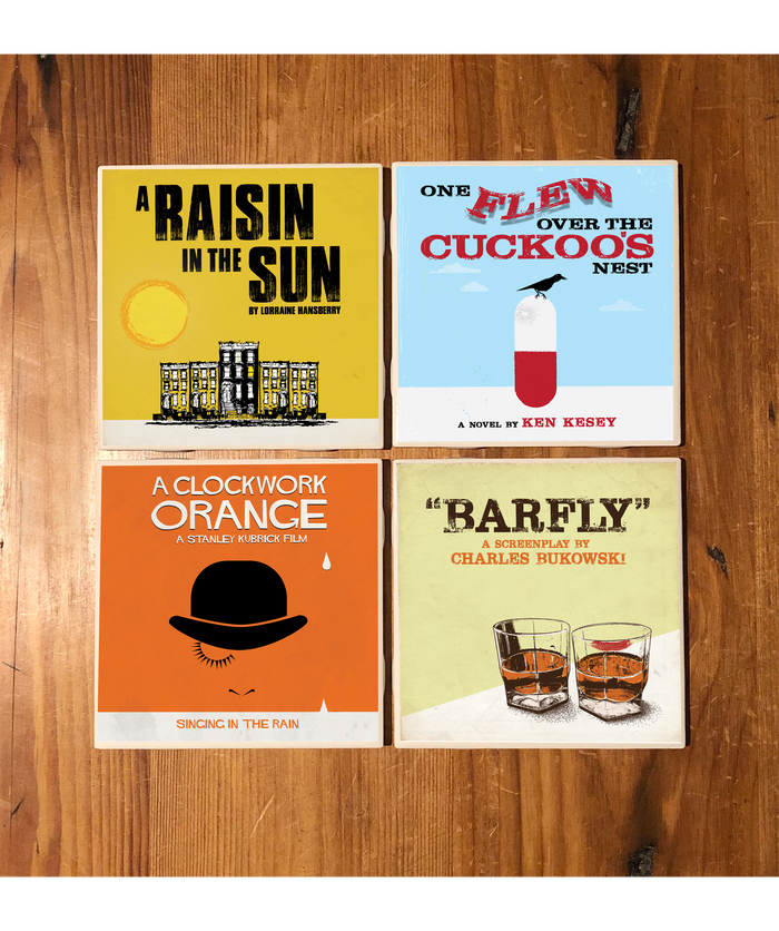 From Books to Film Ceramic Coaster Set