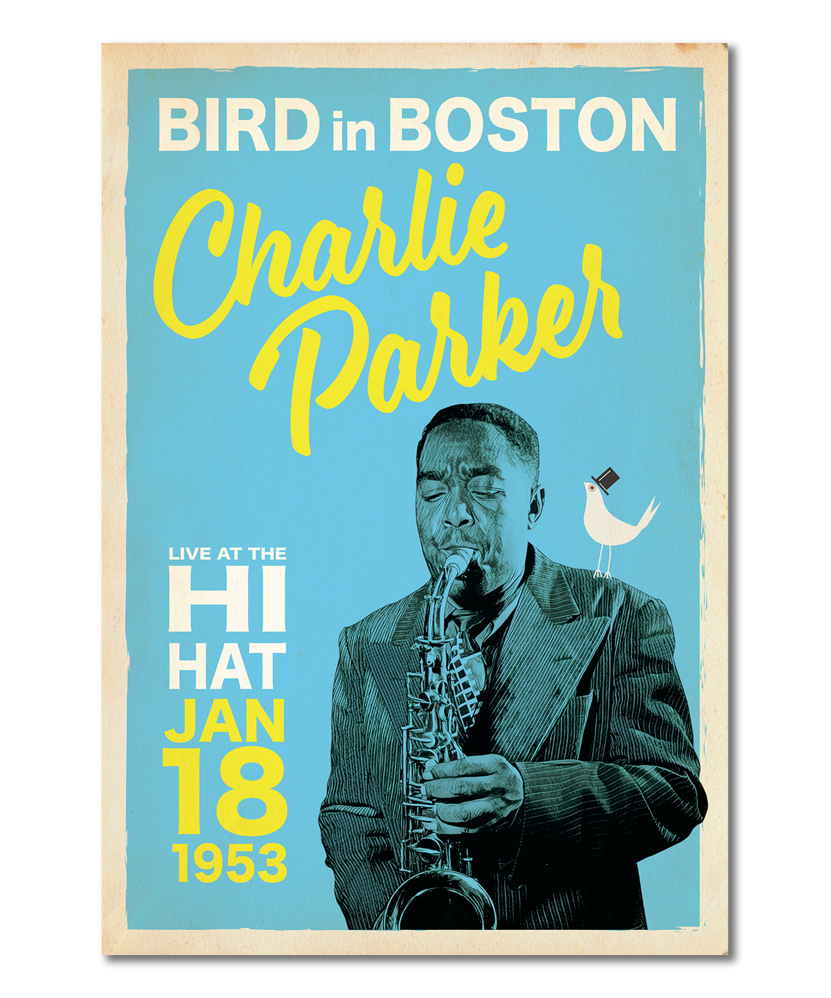 Charlie Parker in Boston Print