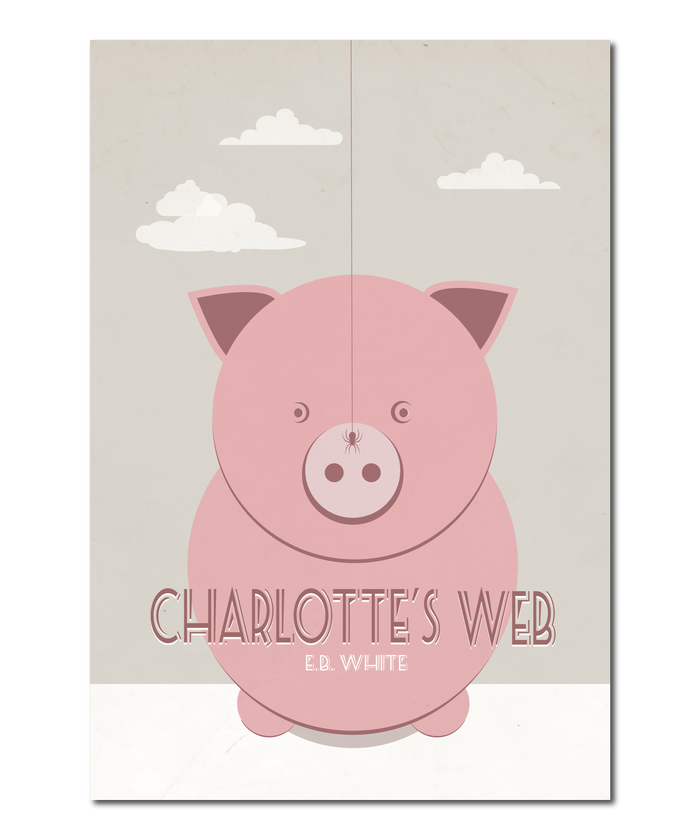 Original Print Reinterpretation of the classic novel, "Charlotte's Web”