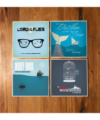 Classic Novels Ceramic Coaster Set (Group B)