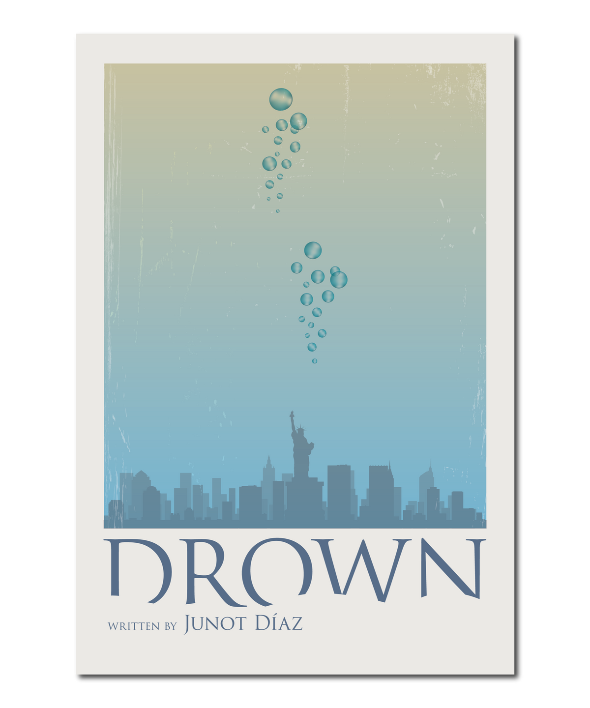 Original Print Reinterpretation of classic novel, "Drown" (by Junot Diaz)