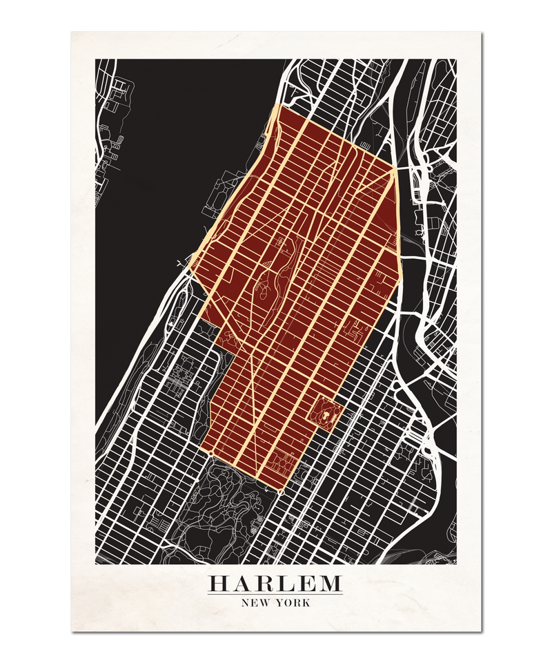 Harlem, New York Map Design