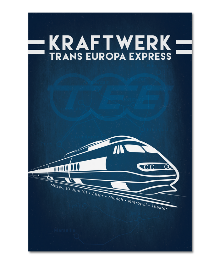 Trans Europa Express Inspired Original Print Design