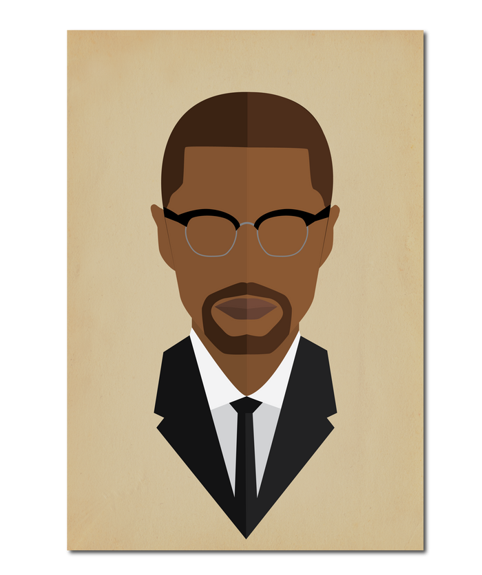 Malcolm X Icon Original Print
