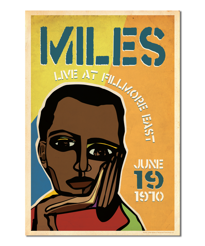 Miles Davis Live at the Fillmore Cubism Print