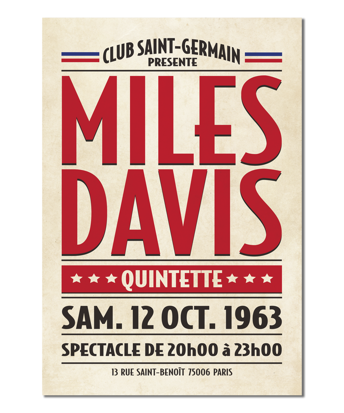 Miles Davis Live in Paris, 1963 Concert Print