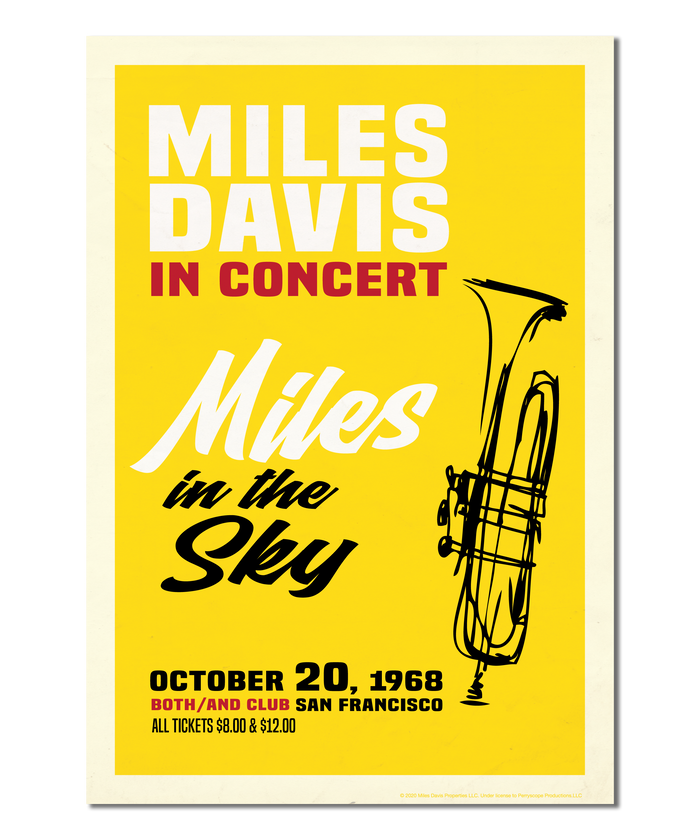 Miles Davis Live in San Francisco, 1968 Concert Print