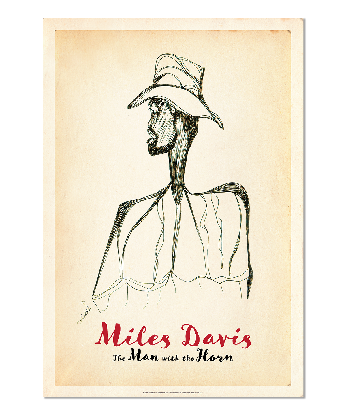 Miles Davis, The Man with the Horn featuring Miles Davis' Artwork Print