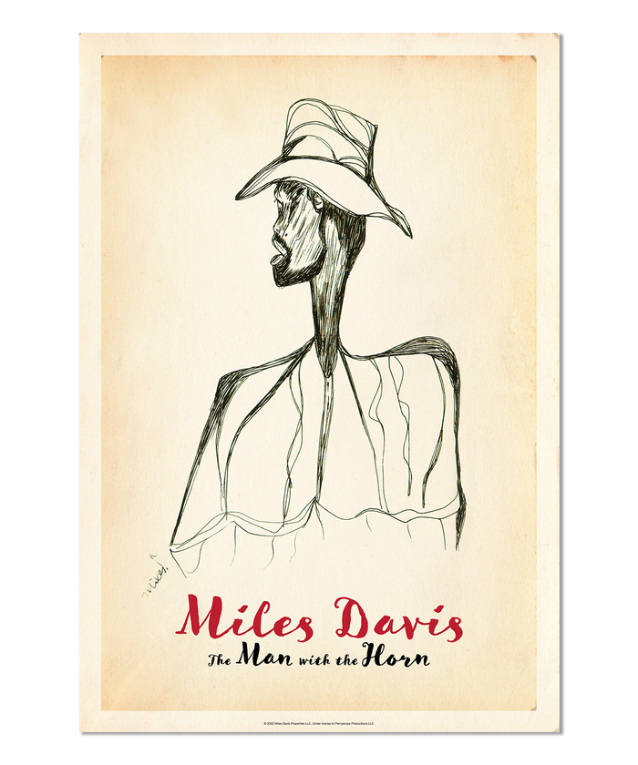 Miles Davis, The Man with the Horn featuring Miles Davis' Artwork Print