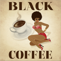 Pin-Up Girl Ceramic Coaster Set