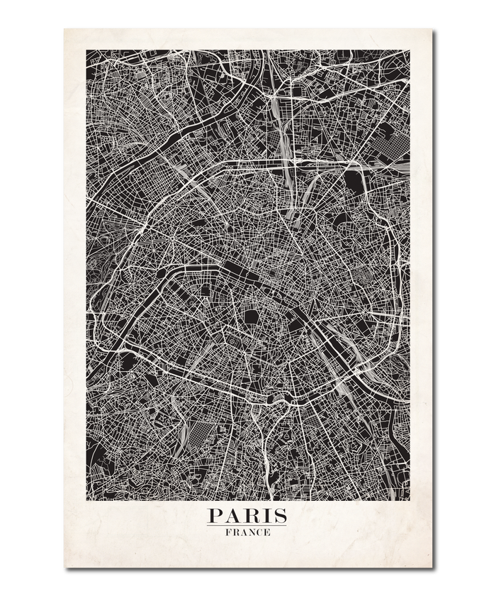 Paris, France Map Design