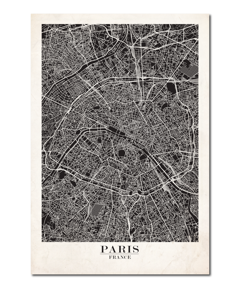 Paris, France Map Design