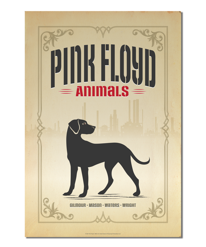 Pink Floyd Print Inspired by the album, "Animals: "Dog" Version