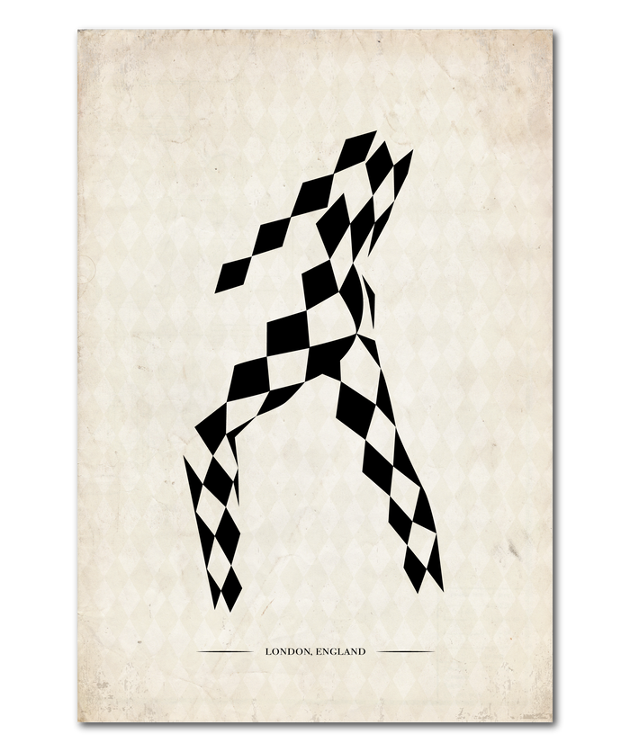 British Glam Rock Inspired Original Print Design