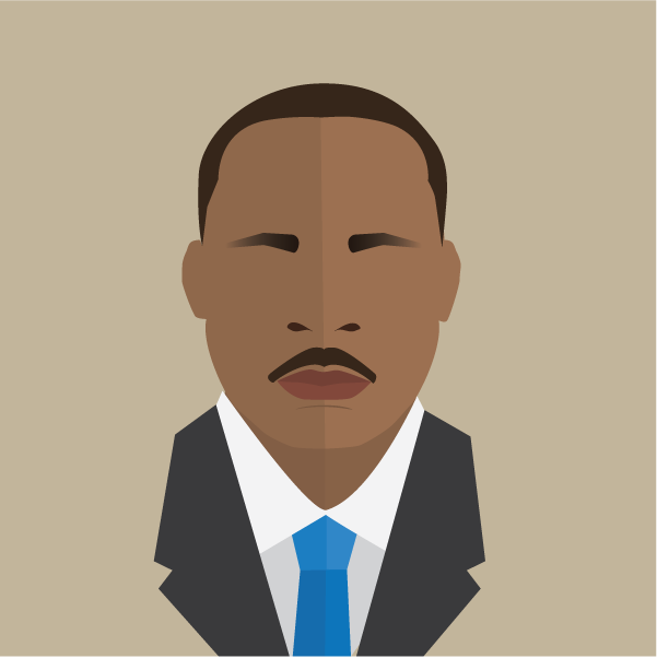 Black Male History Makers Icon Ceramic Coasters (Barack Obama, Martin Luther King Jr, Malcolm X and John Lewis)