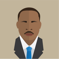 Black Male History Makers Icon Ceramic Coasters (Barack Obama, Martin Luther King Jr, Malcolm X and John Lewis)