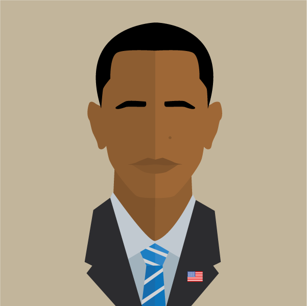 Black Male History Makers Icon Ceramic Coasters (Barack Obama, Martin Luther King Jr, Malcolm X and John Lewis)