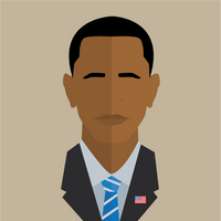 Black Male History Makers Icon Ceramic Coasters (Barack Obama, Martin Luther King Jr, Malcolm X and John Lewis)