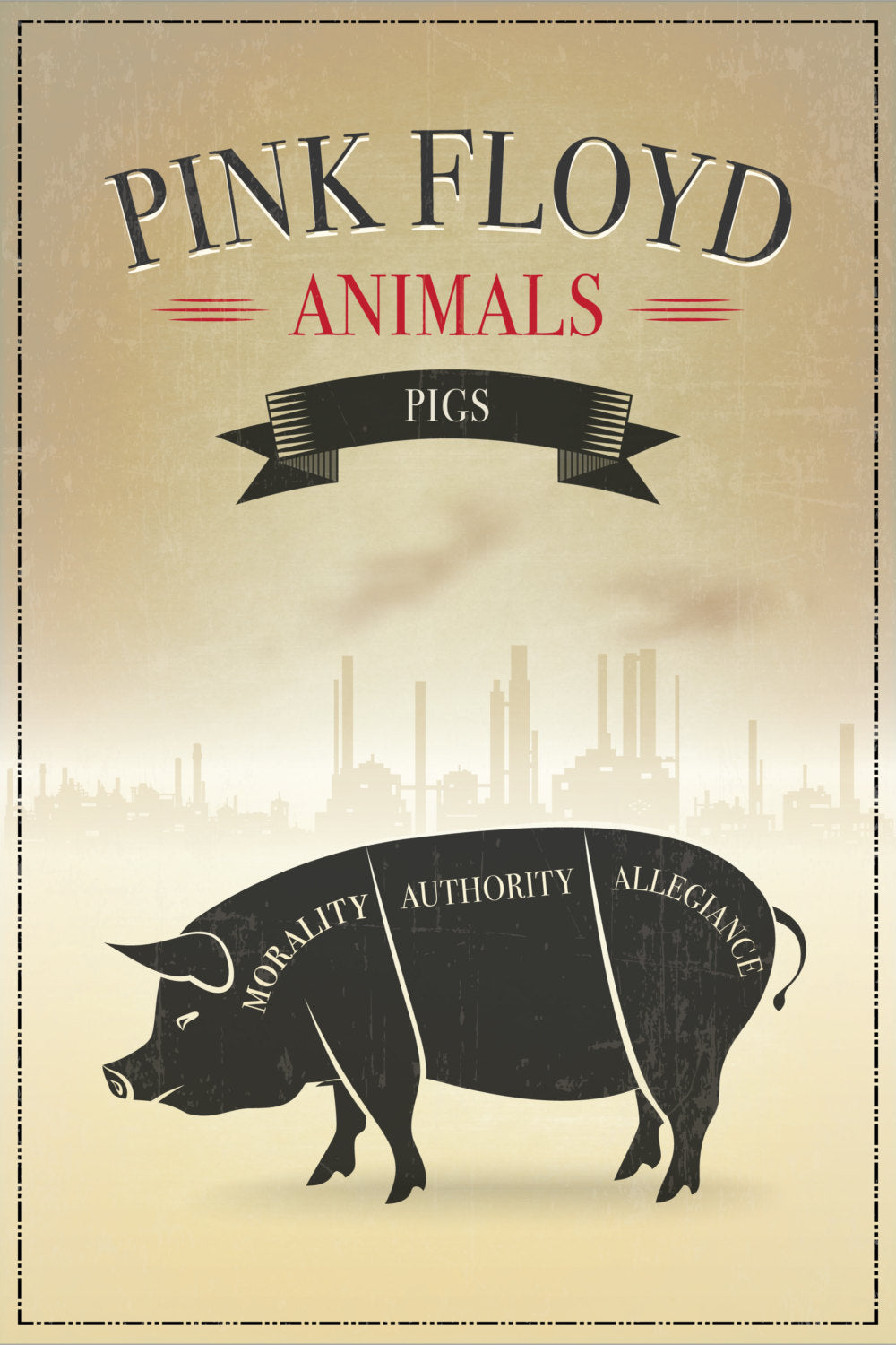 Pink Floyd Three (3) Poster Print Set Inspired by the album, "Animals: