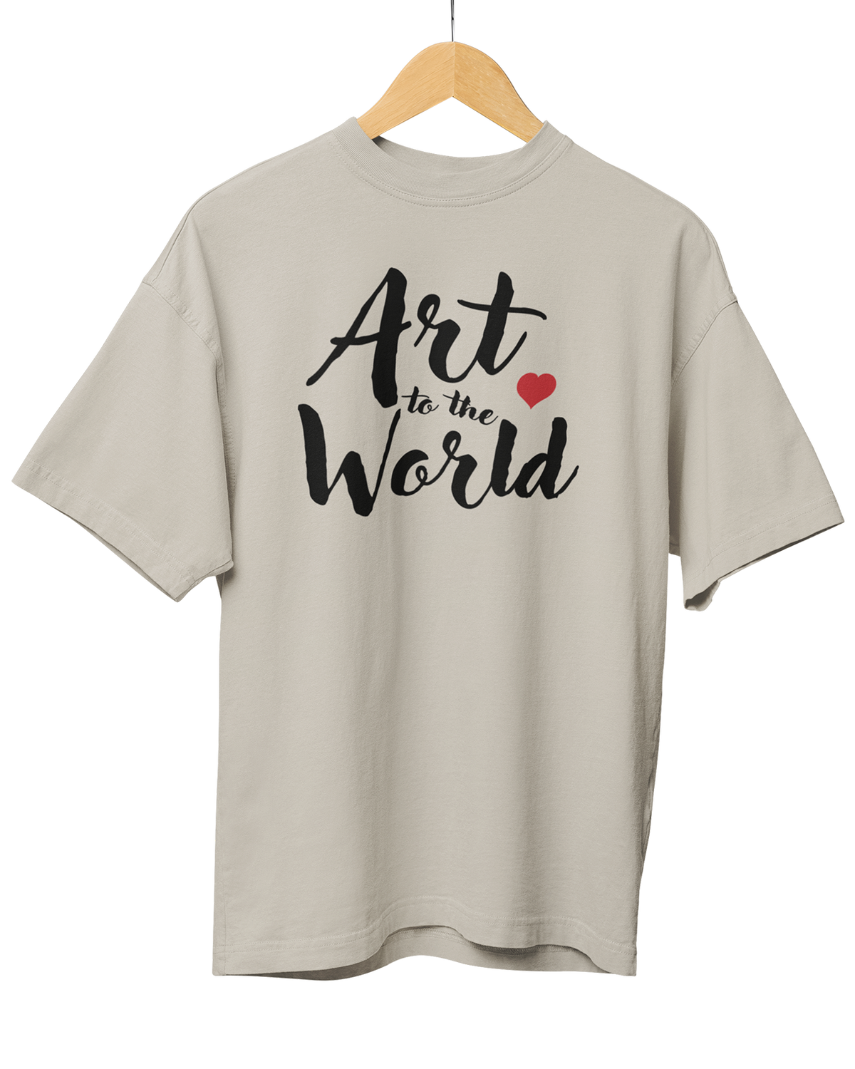 Art to the World Greige Color T-Shirt