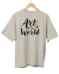 Art to the World Greige Color T-Shirt