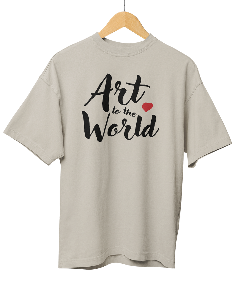 Art to the World Greige Color T-Shirt