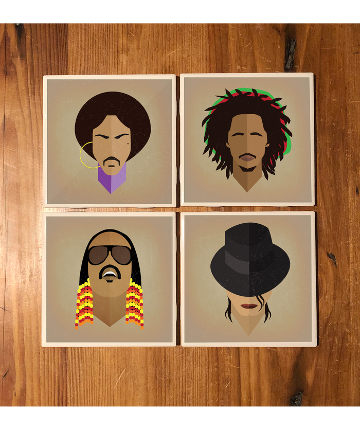 Soulful Icons Ceramic Coaster Set