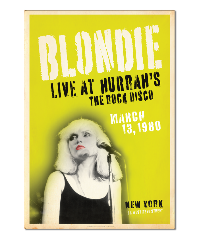 Blondie Live at Hurrahs NYC, 1980 Print (Original Design)