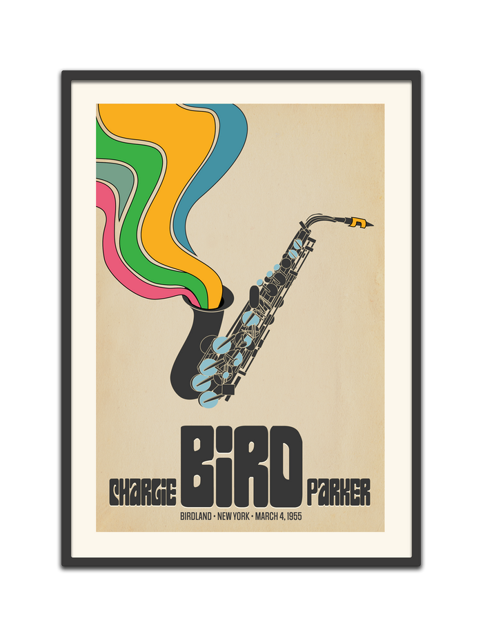 Charlie Parker, Live in The Birdland, 1955, Fine Art Framed