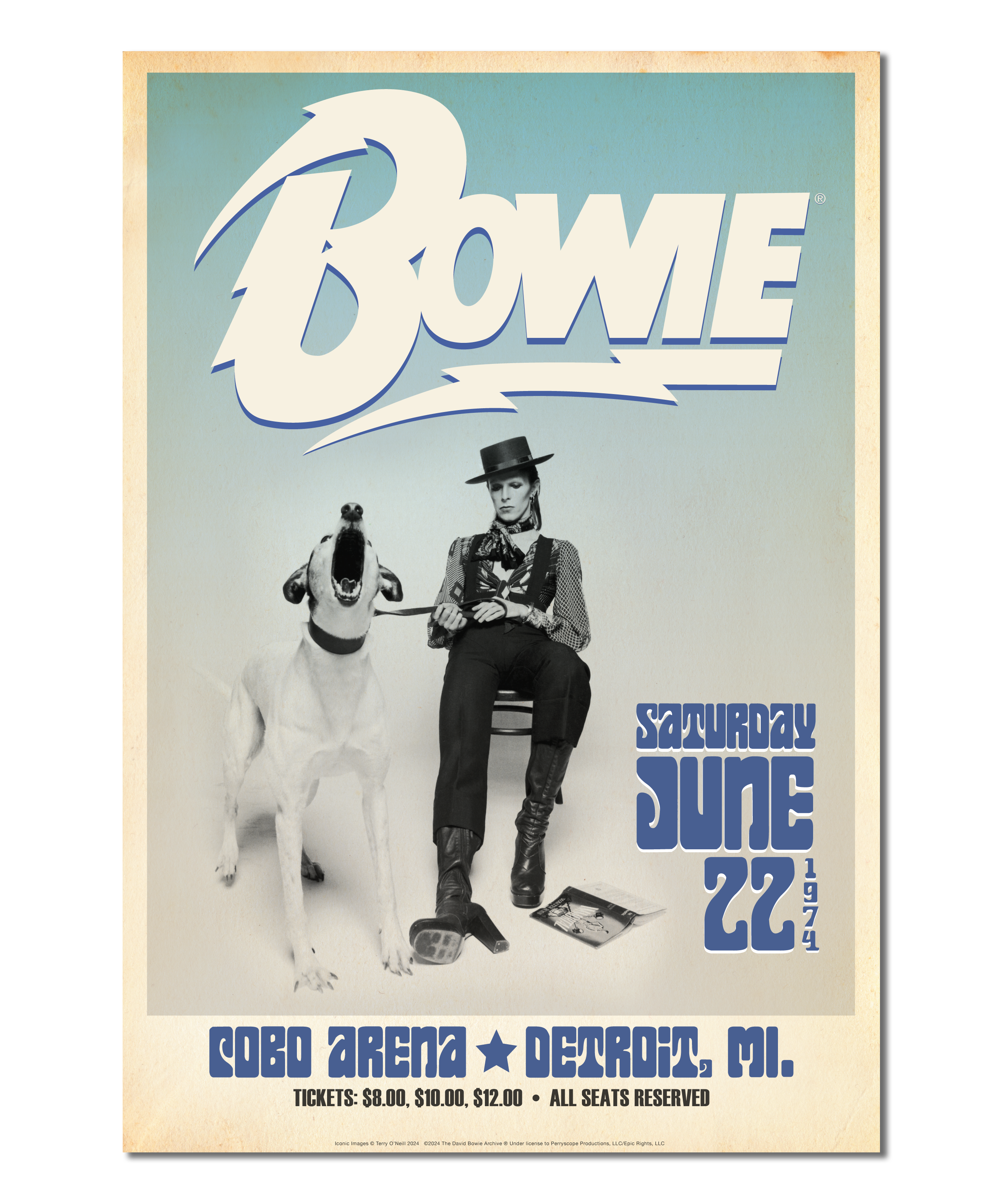 David Bowie, Diamond Dogs, Live in Detroit, 1974 Print (Original