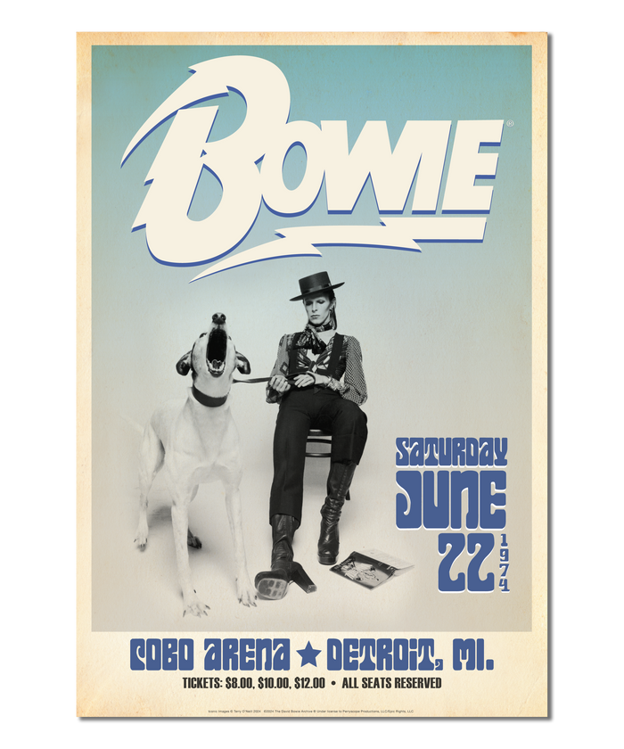 David Bowie, Diamond Dogs, Live in Detroit, 1974 Print (Original Design)