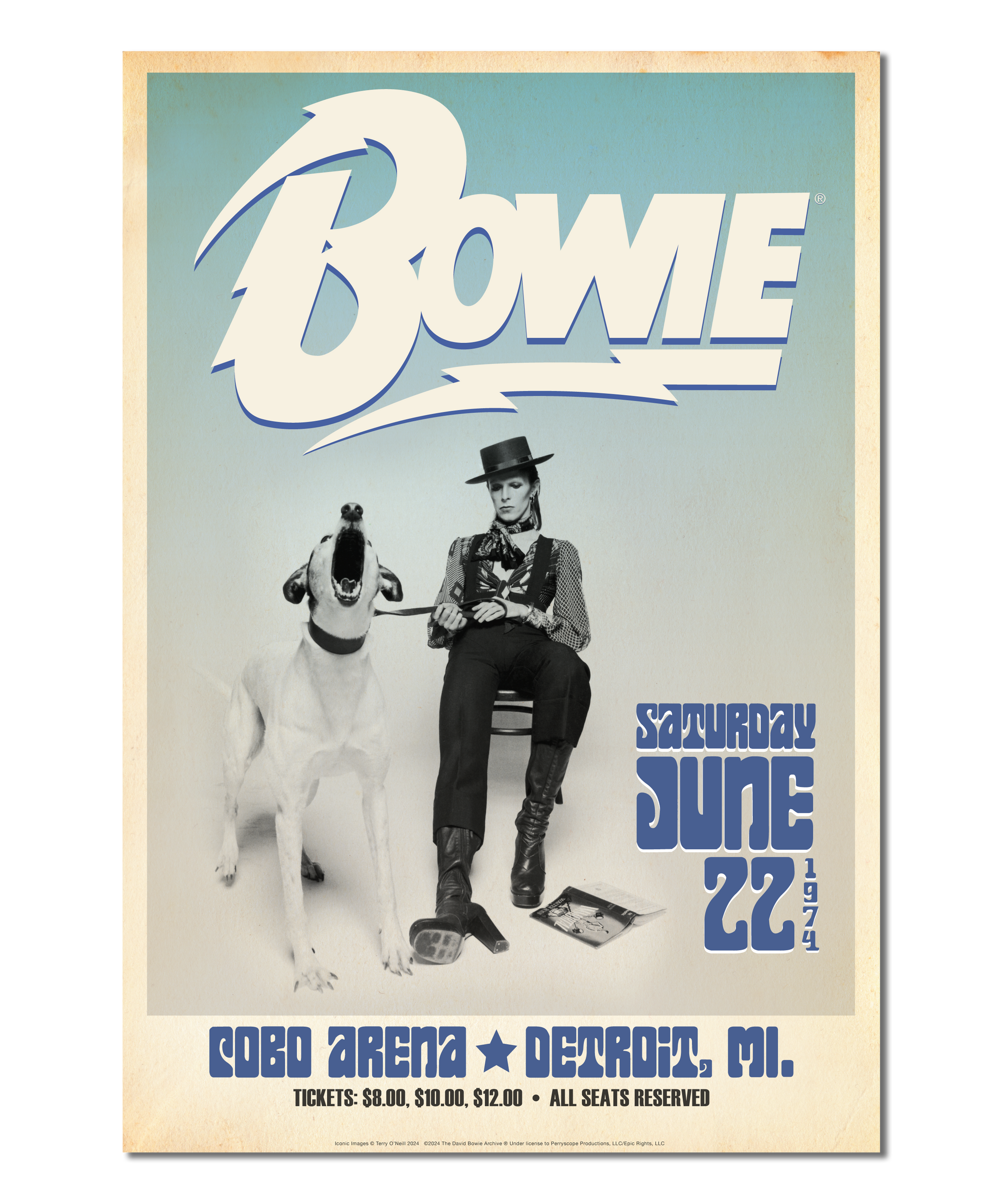 David Bowie, Diamond Dogs, Live in Detroit, 1974 Print (Original