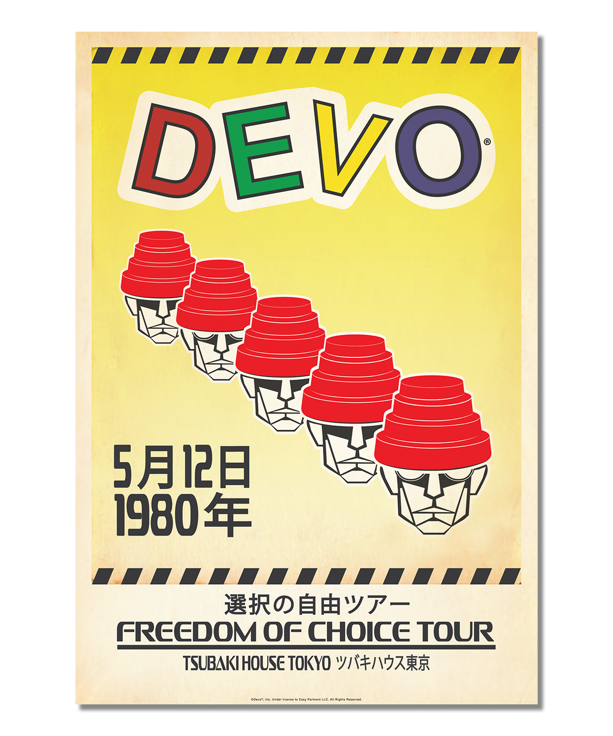 Devo Live In Tokyo Concert Print (Original Design)