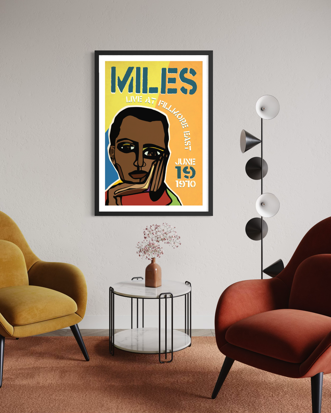 Miles Davis Live at the Fillmore Cubism Print
