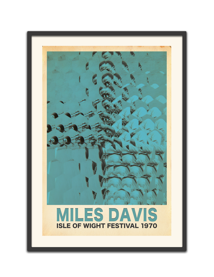 Miles Davis, Isle of Wight 1970, Fine Art Framed