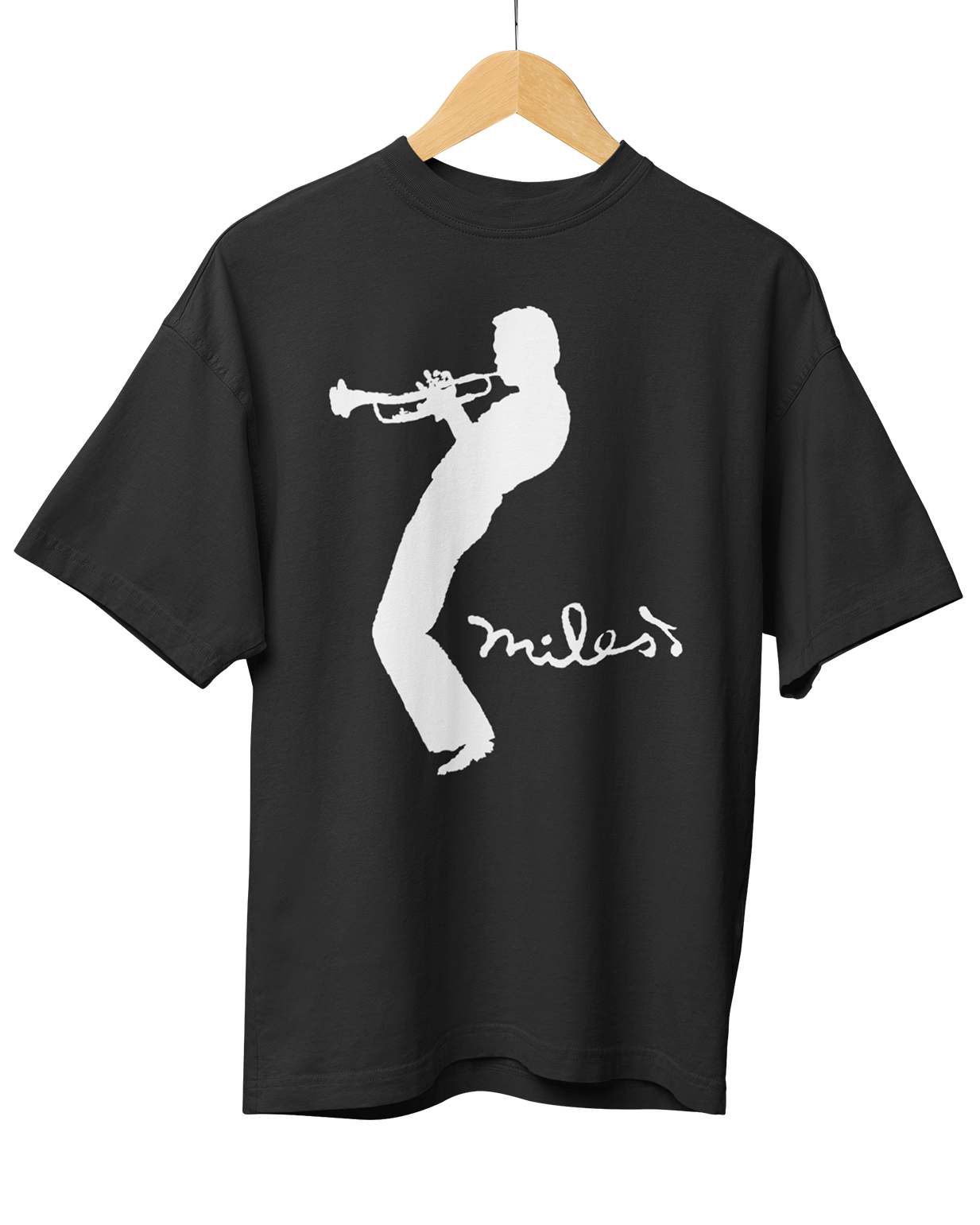 Miles Davis Silhouette Black T-Shirt (Officially Licensed