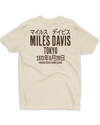 Miles Davis Tokyo Concert T-Shirt Cream Color (Officially Licensed) PREORDER/ SHIPS EARLY MARCH