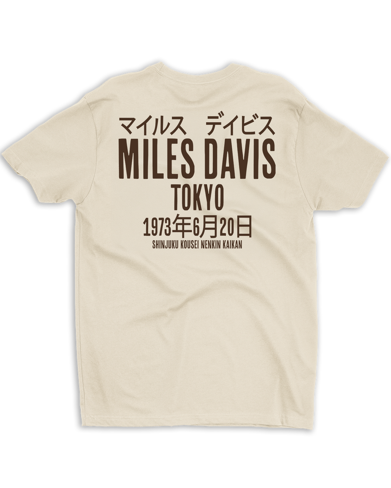 Miles Davis Tokyo Concert T-Shirt Cream Color (Officially Licensed