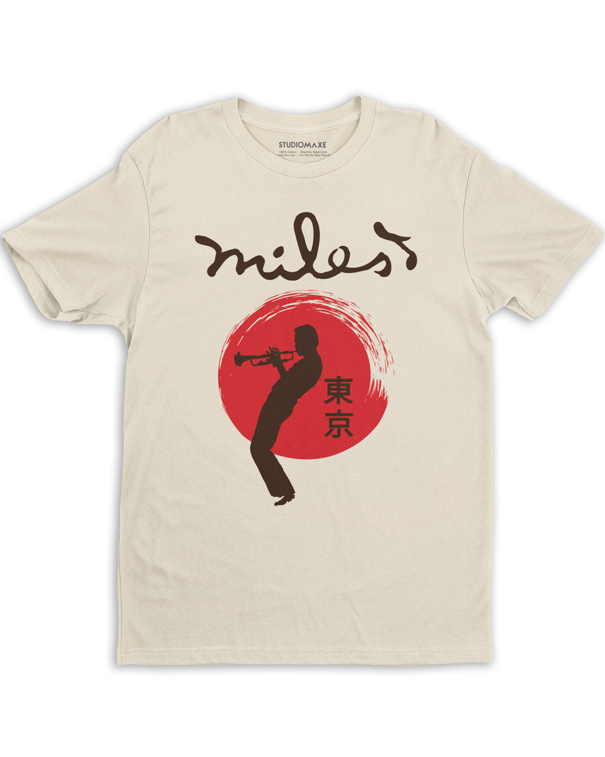 Miles Davis Tokyo Concert T-Shirt Cream Color (Officially Licensed