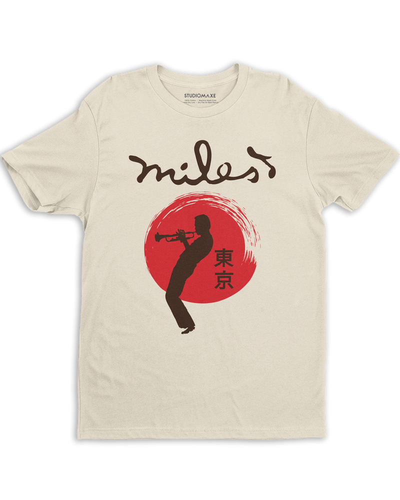 Miles Davis Tokyo Concert T-Shirt Cream Color (Officially Licensed)